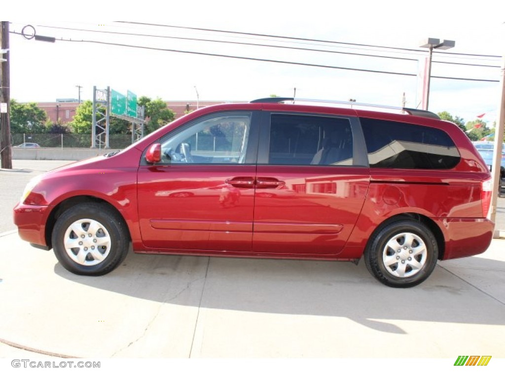 2010 Sedona LX - Claret Red / Gray photo #8