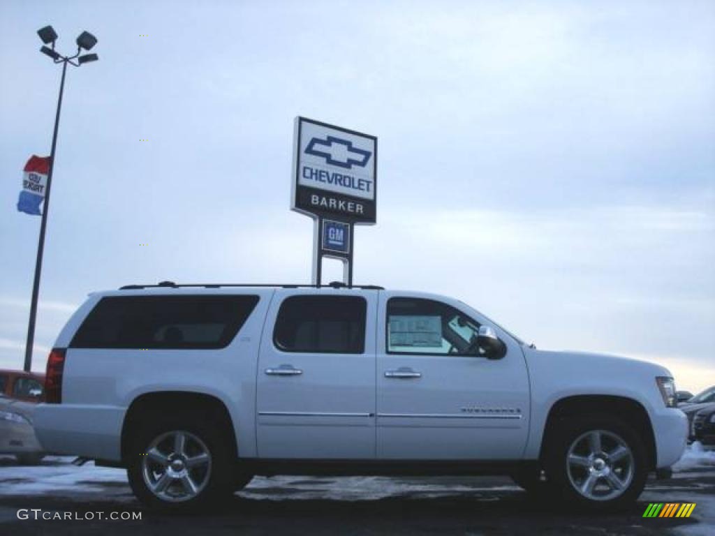 2009 Suburban LTZ 4x4 - Summit White / Ebony photo #1