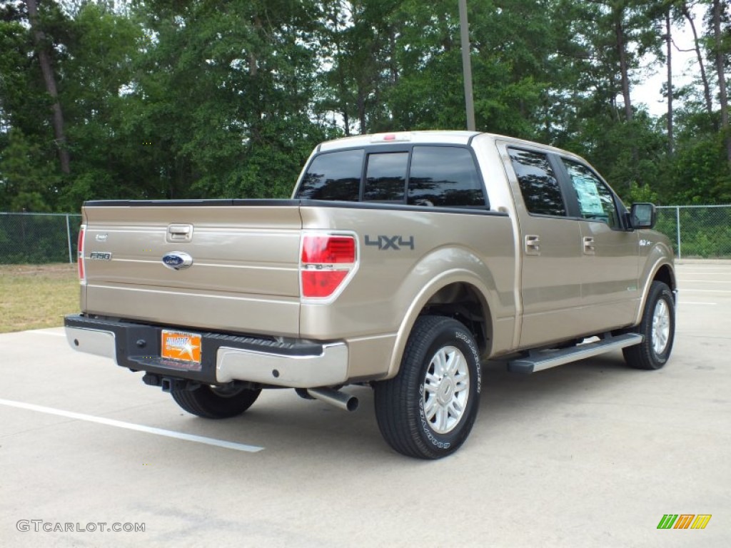 2012 F150 Lariat SuperCrew 4x4 - Pale Adobe Metallic / Pale Adobe photo #5