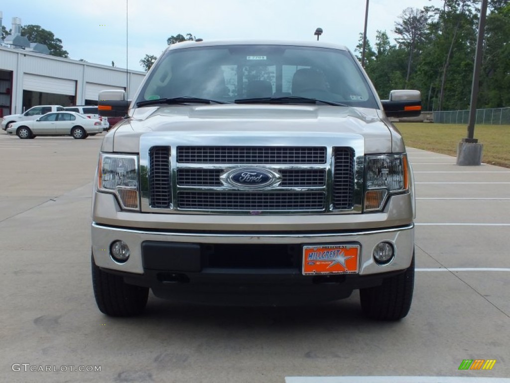 2012 F150 Lariat SuperCrew 4x4 - Pale Adobe Metallic / Pale Adobe photo #10