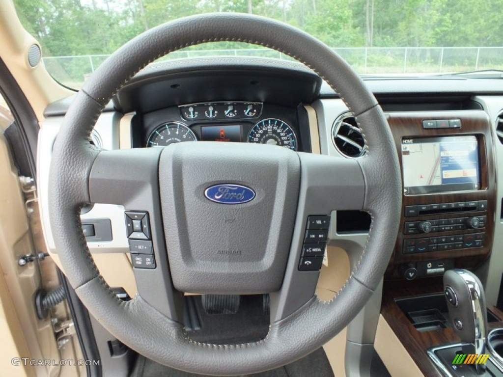 2012 F150 Lariat SuperCrew 4x4 - Pale Adobe Metallic / Pale Adobe photo #14