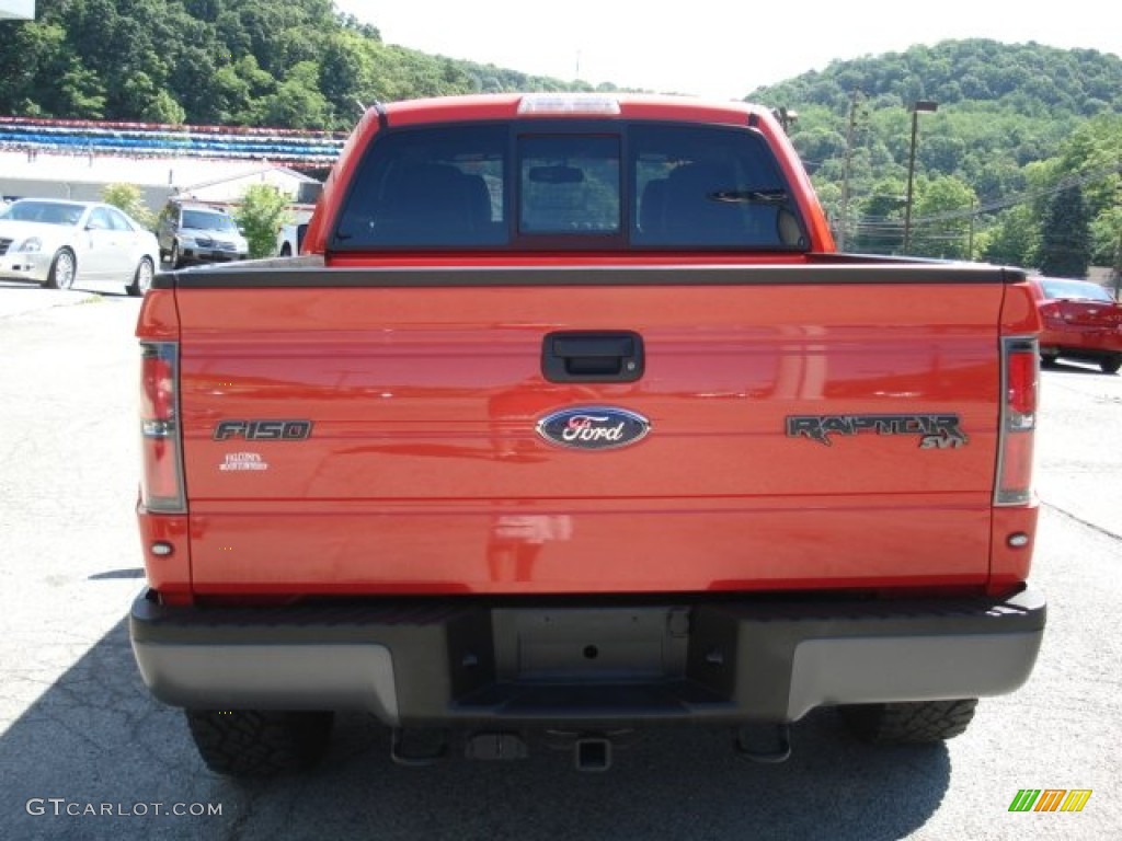 2010 F150 SVT Raptor SuperCab 4x4 - Molten Orange Tri Coat / Raptor Black photo #7