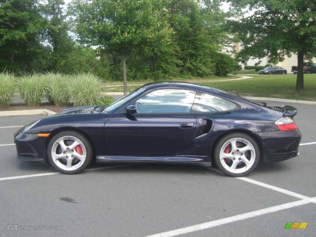 Dark Blue Metallic Paint to Sample 2002 Porsche 911 Turbo Coupe Exterior Photo #66285804