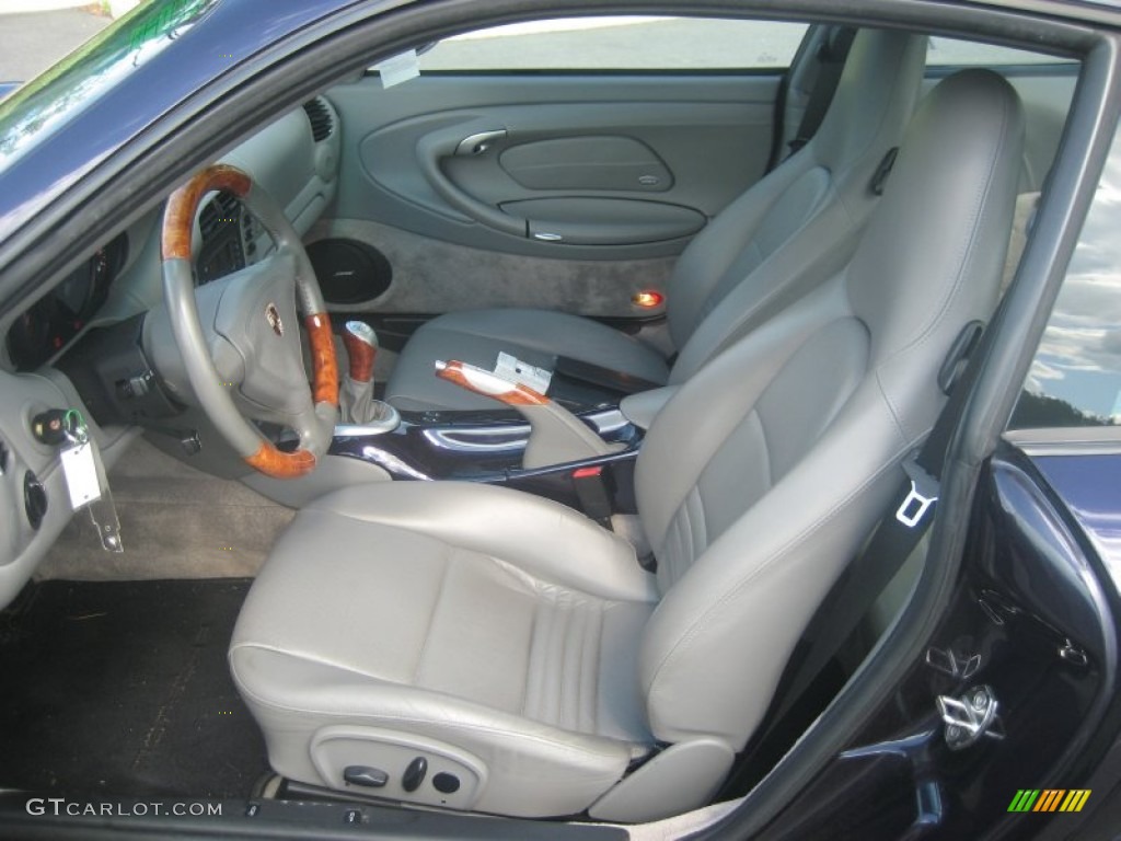 Graphite Grey Interior 2002 Porsche 911 Turbo Coupe Photo #66285822