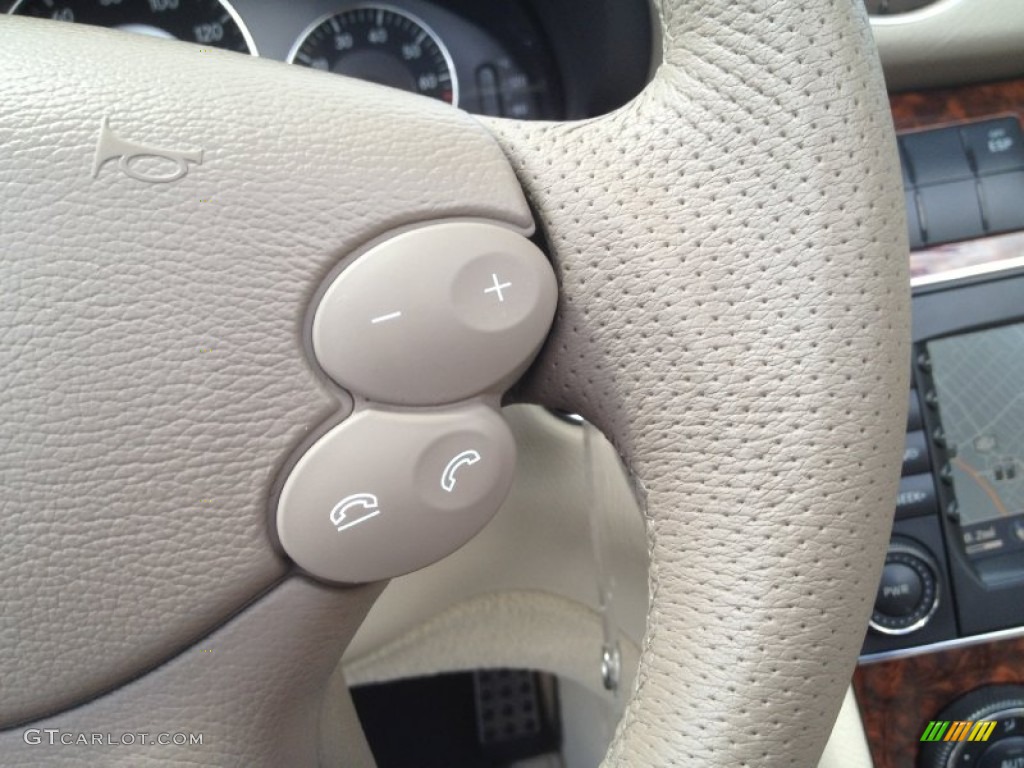 2009 Mercedes-Benz CLK 350 Cabriolet Stone Steering Wheel Photo #66286668