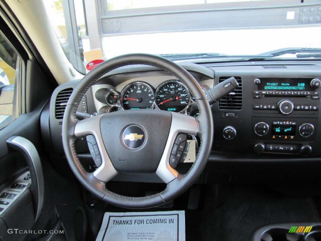 2011 Chevrolet Silverado 1500 LT Crew Cab 4x4 Ebony Dashboard Photo #66289881