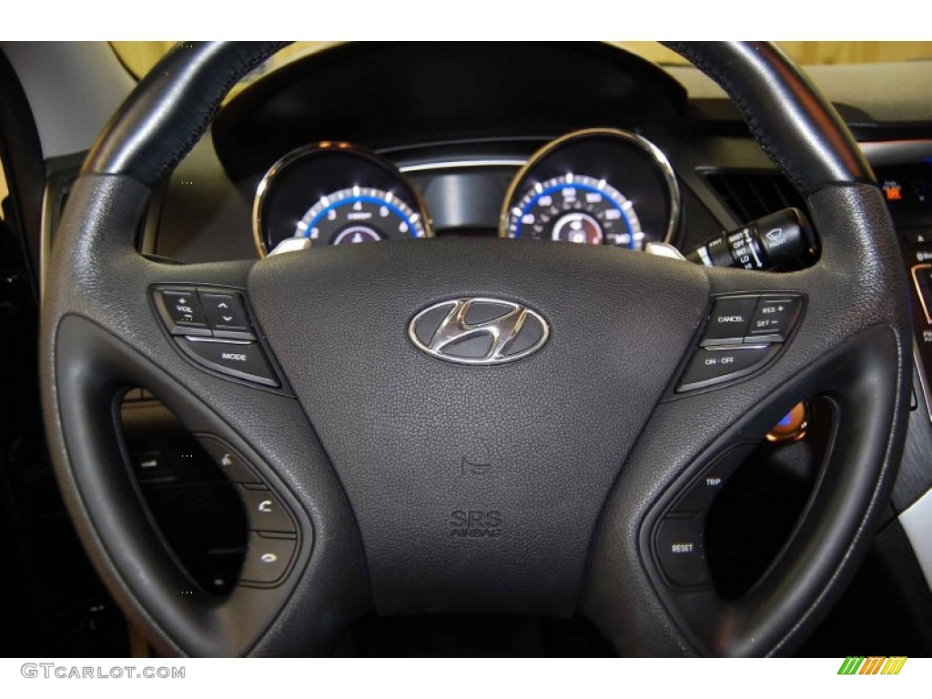 2011 Sonata SE - Midnight Black / Black photo #23