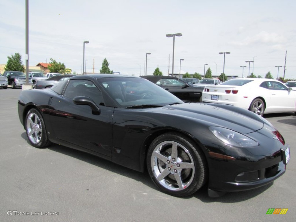 2008 Corvette Coupe - Black / Ebony/Titanium photo #1