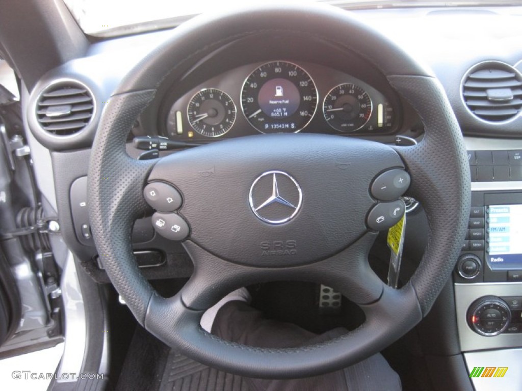 2009 Mercedes-Benz CLK 350 Grand Edition Coupe Tobacco Brown Steering Wheel Photo #66292287