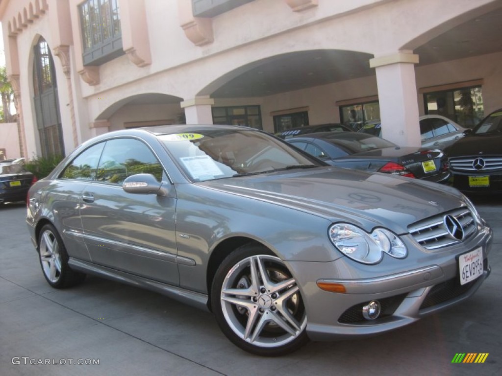 Palladium Silver Metallic 2009 Mercedes-Benz CLK 350 Grand Edition Coupe Exterior Photo #66292359