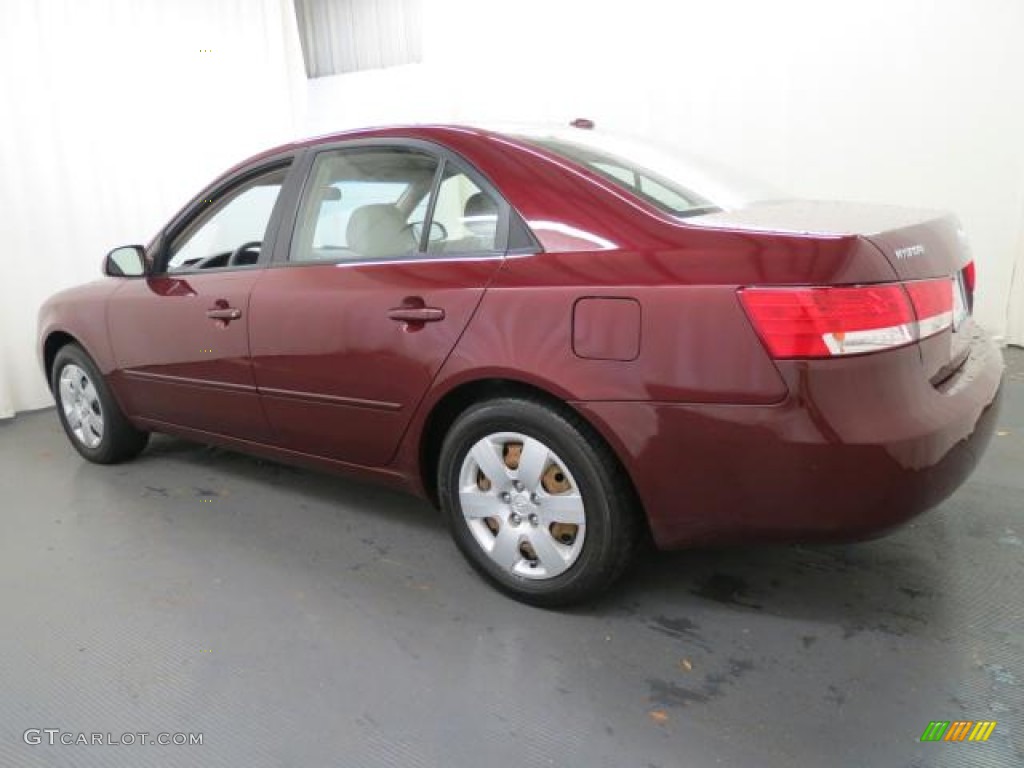 Dark Cherry Red 2008 Hyundai Sonata GLS Exterior Photo #66292716