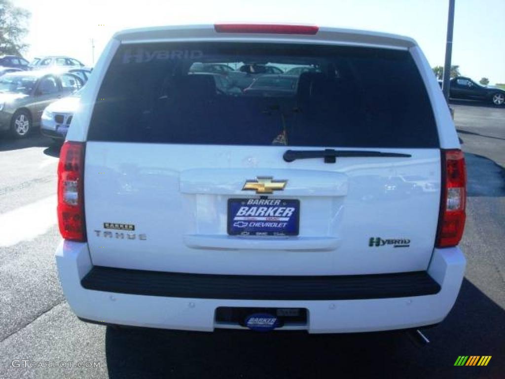 2009 Tahoe Hybrid 4x4 - Summit White / Light Titanium photo #7