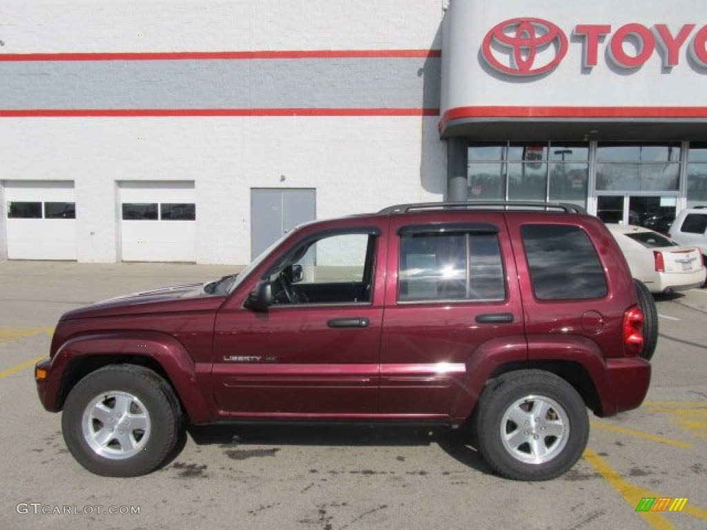 2003 Liberty Limited 4x4 - Dark Garnet Red Pearl / Taupe photo #2