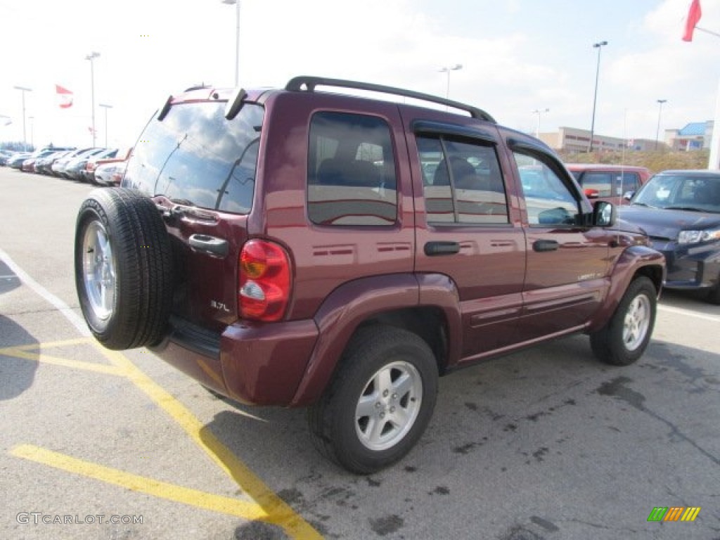 2003 Liberty Limited 4x4 - Dark Garnet Red Pearl / Taupe photo #5