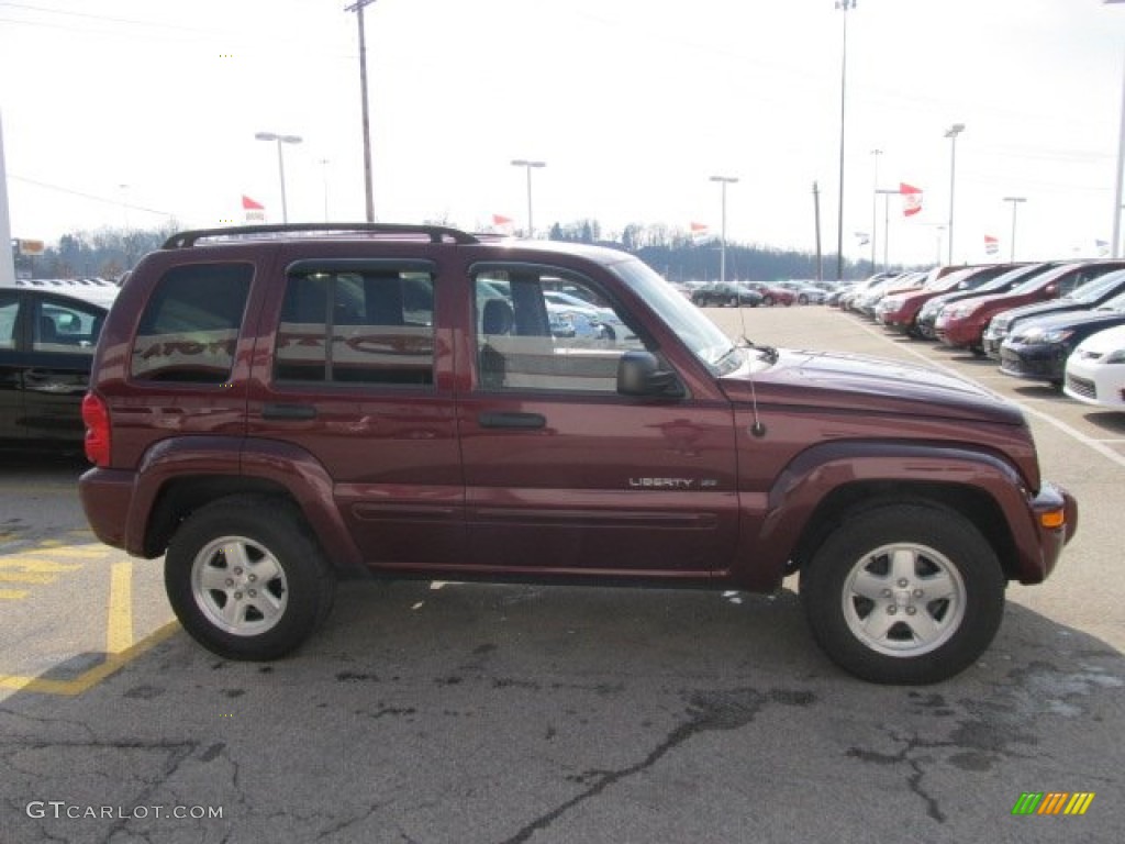 2003 Liberty Limited 4x4 - Dark Garnet Red Pearl / Taupe photo #6