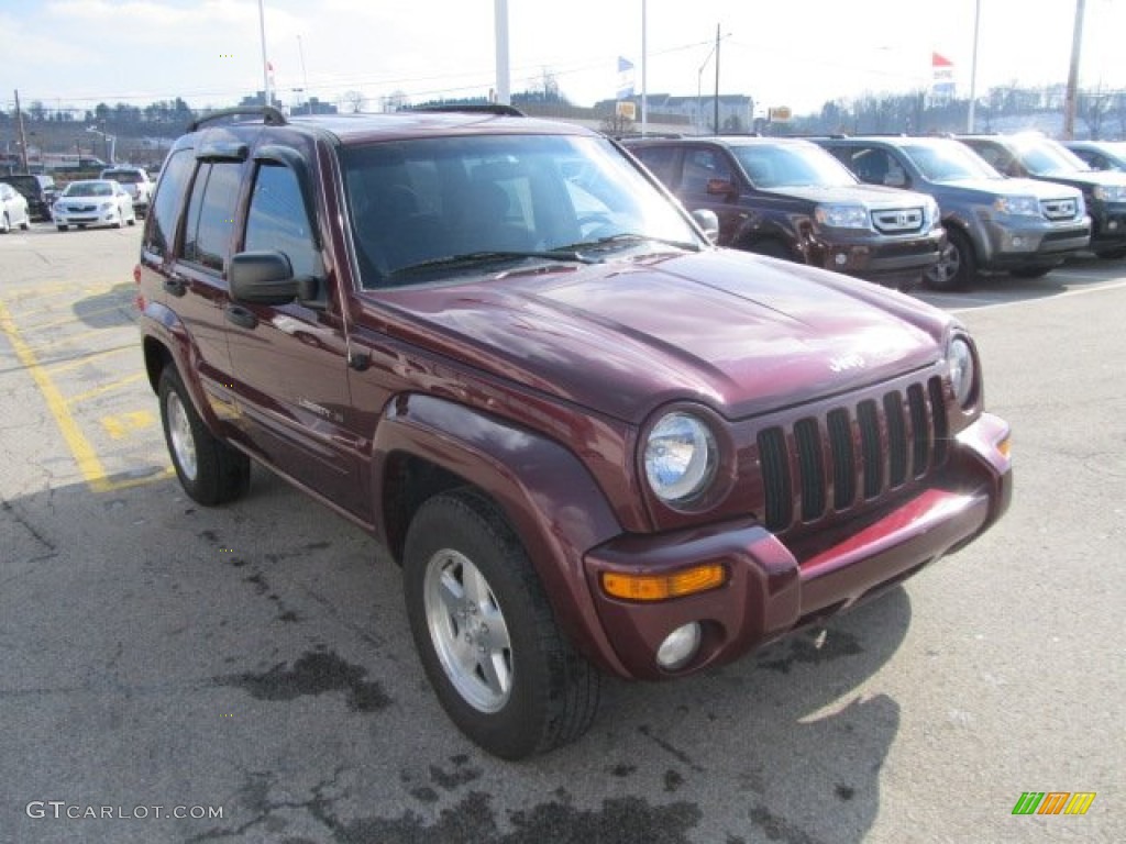 2003 Liberty Limited 4x4 - Dark Garnet Red Pearl / Taupe photo #7
