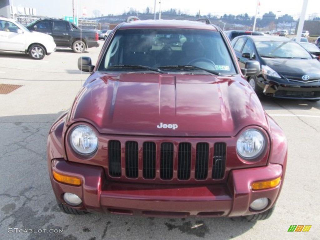 2003 Liberty Limited 4x4 - Dark Garnet Red Pearl / Taupe photo #8