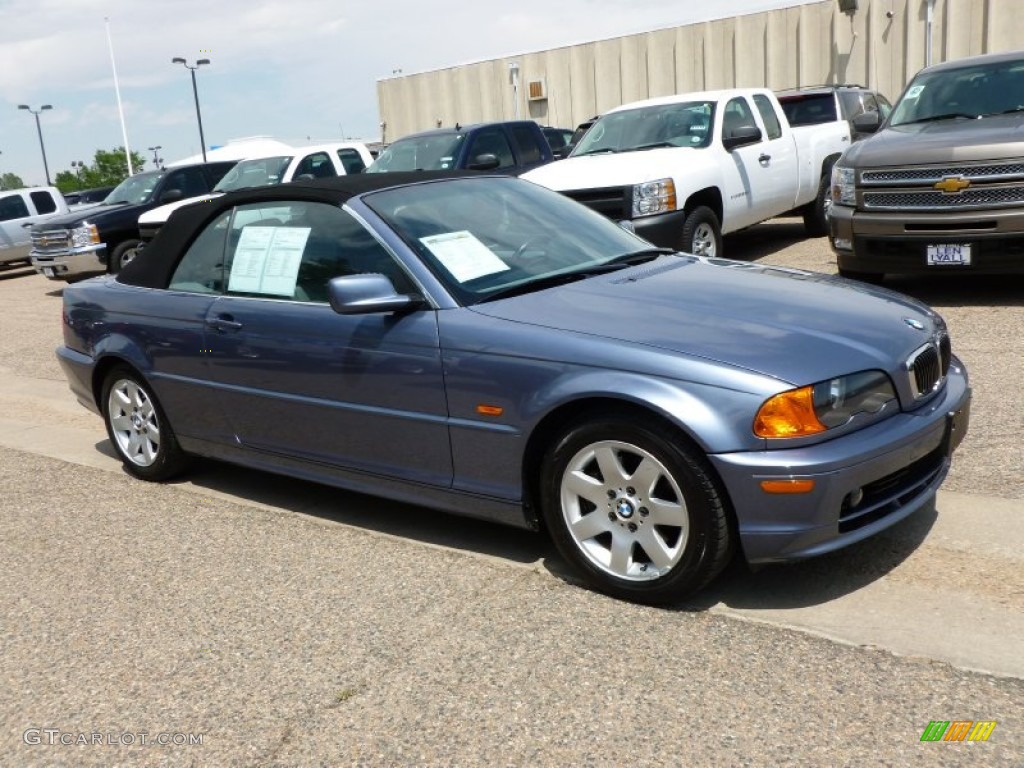 2000 3 Series 323i Convertible - Steel Blue Metallic / Grey photo #2
