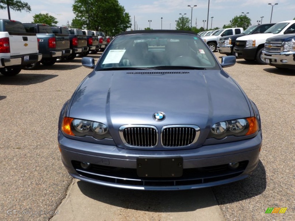 2000 3 Series 323i Convertible - Steel Blue Metallic / Grey photo #3