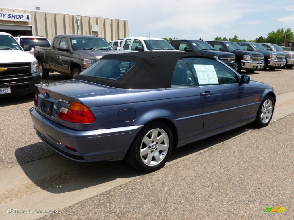 2000 3 Series 323i Convertible - Steel Blue Metallic / Grey photo #4