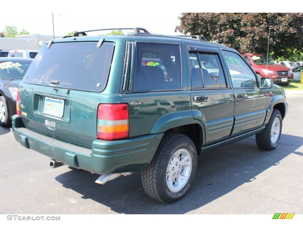1998 Grand Cherokee Limited 4x4 - Forest Green Pearlcoat / Camel photo #15