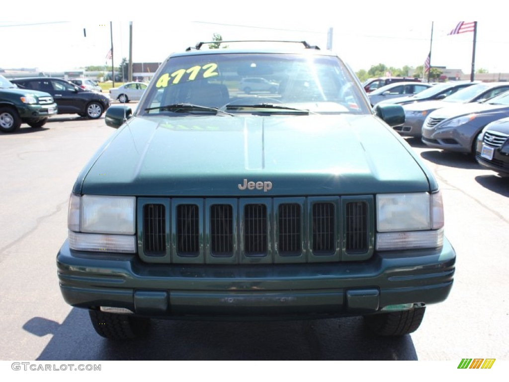 1998 Grand Cherokee Limited 4x4 - Forest Green Pearlcoat / Camel photo #19