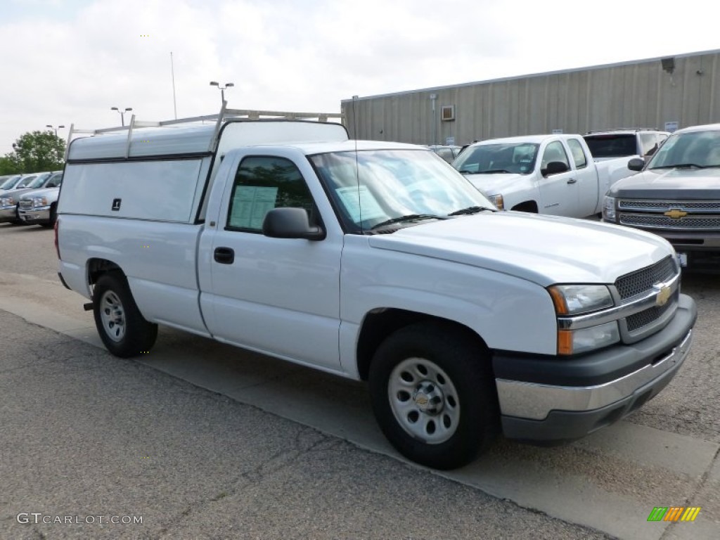 2005 Silverado 1500 Regular Cab - Summit White / Dark Charcoal photo #2