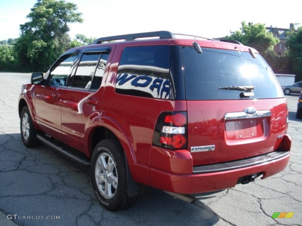 2010 Explorer XLT 4x4 - Sangria Red Metallic / Camel photo #5