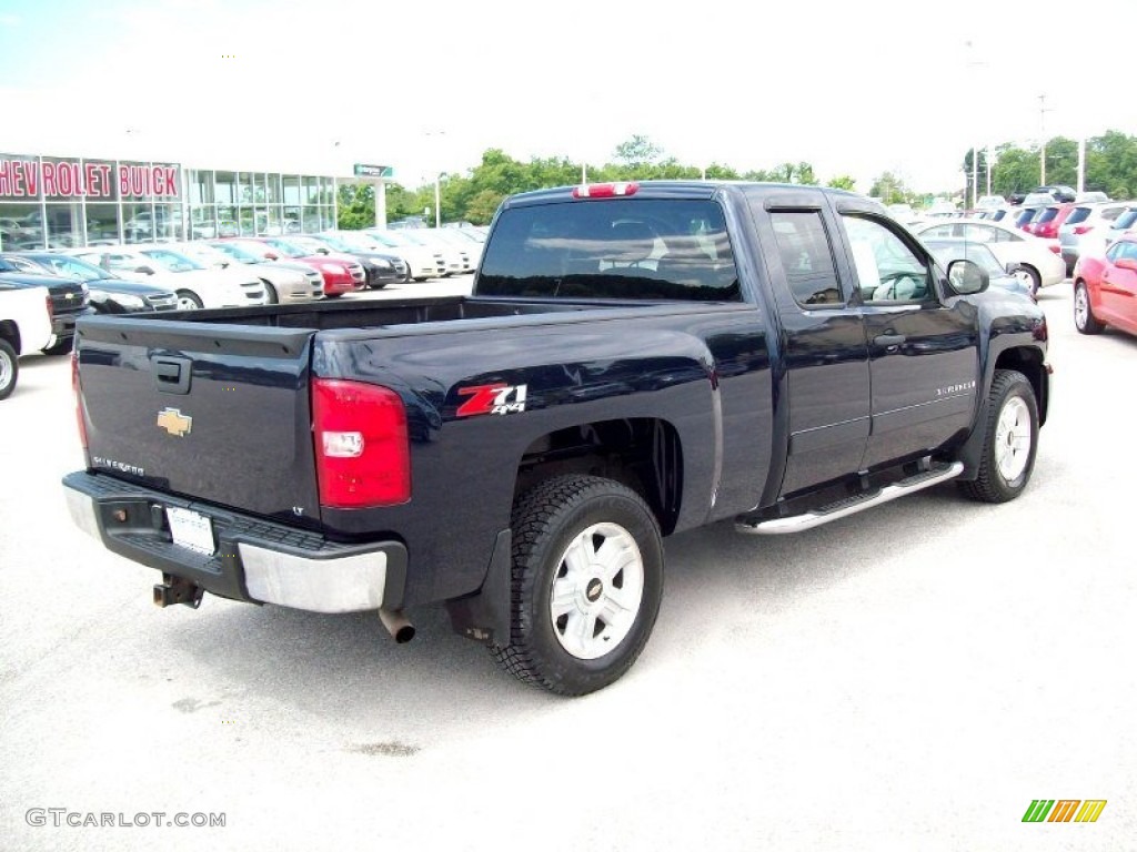 2008 Silverado 1500 LT Extended Cab 4x4 - Dark Blue Metallic / Ebony photo #12