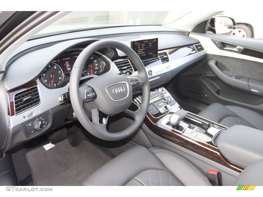 Black Interior 2013 Audi A8 3.0T quattro Photo #66300533