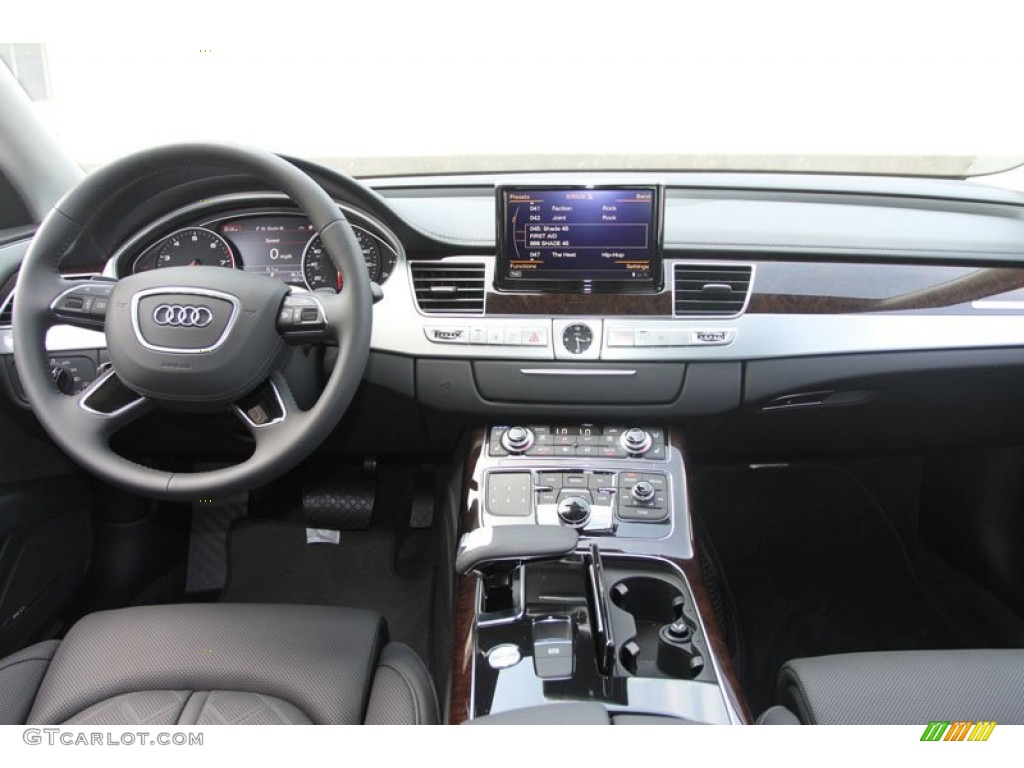 2013 Audi A8 3.0T quattro Black Dashboard Photo #66300572