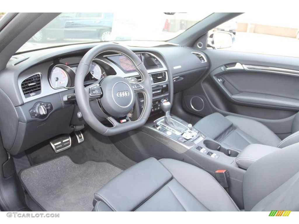 Black Interior 2013 Audi S5 3.0 TFSI quattro Convertible Photo #66300906