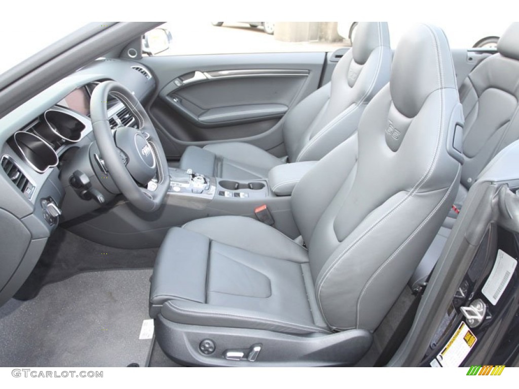 Black Interior 2013 Audi S5 3.0 TFSI quattro Convertible Photo #66300914