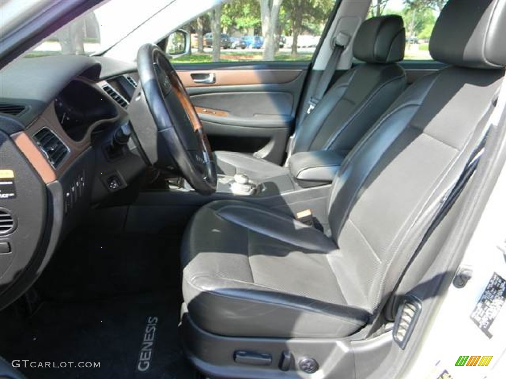 Black Interior 2009 Hyundai Genesis 4.6 Sedan Photo #66302287