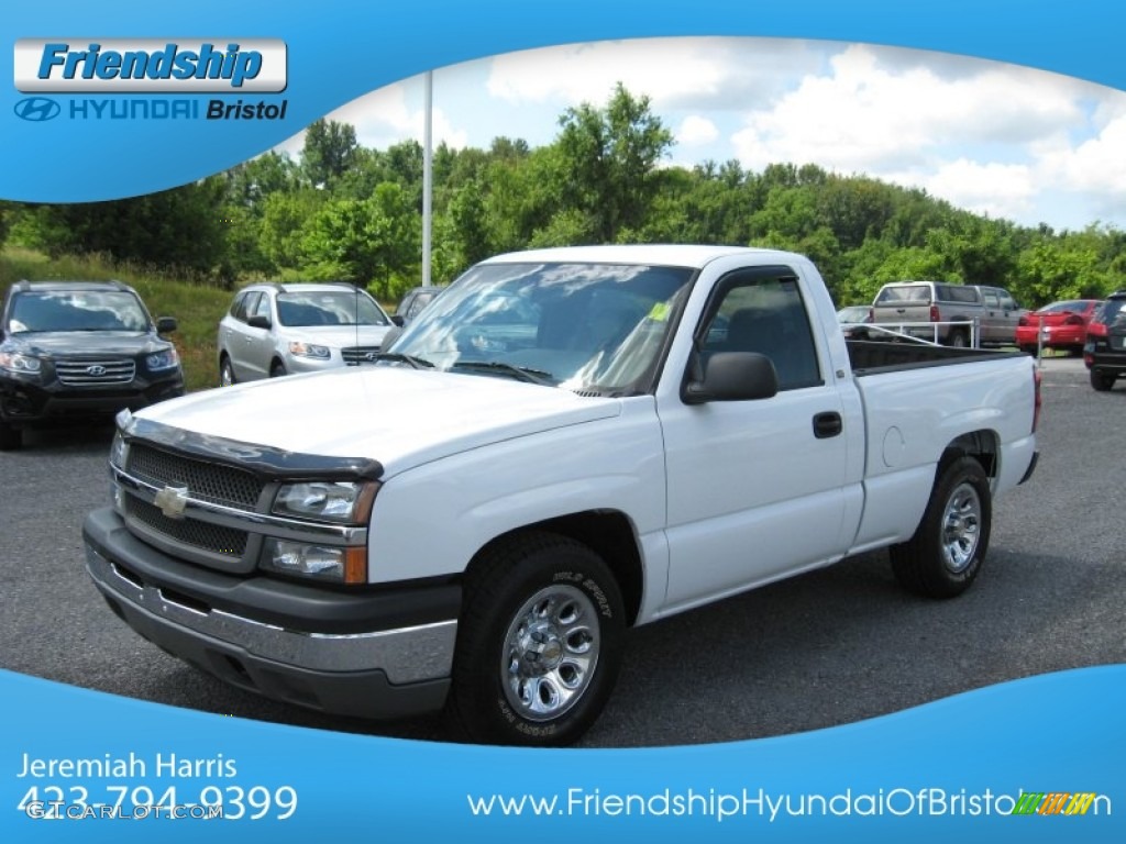 2005 Silverado 1500 Regular Cab - Summit White / Dark Charcoal photo #3