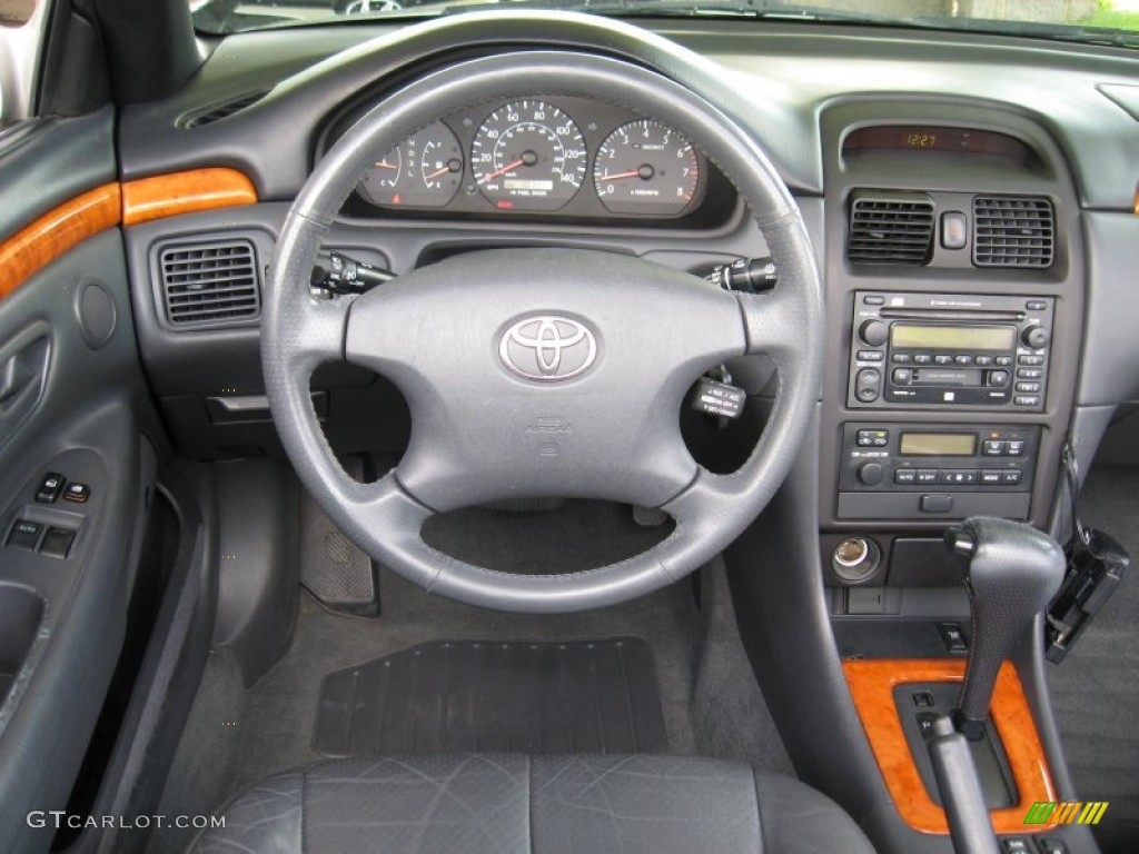 2002 Toyota Solara SLE V6 Convertible Charcoal Dashboard Photo #66302516