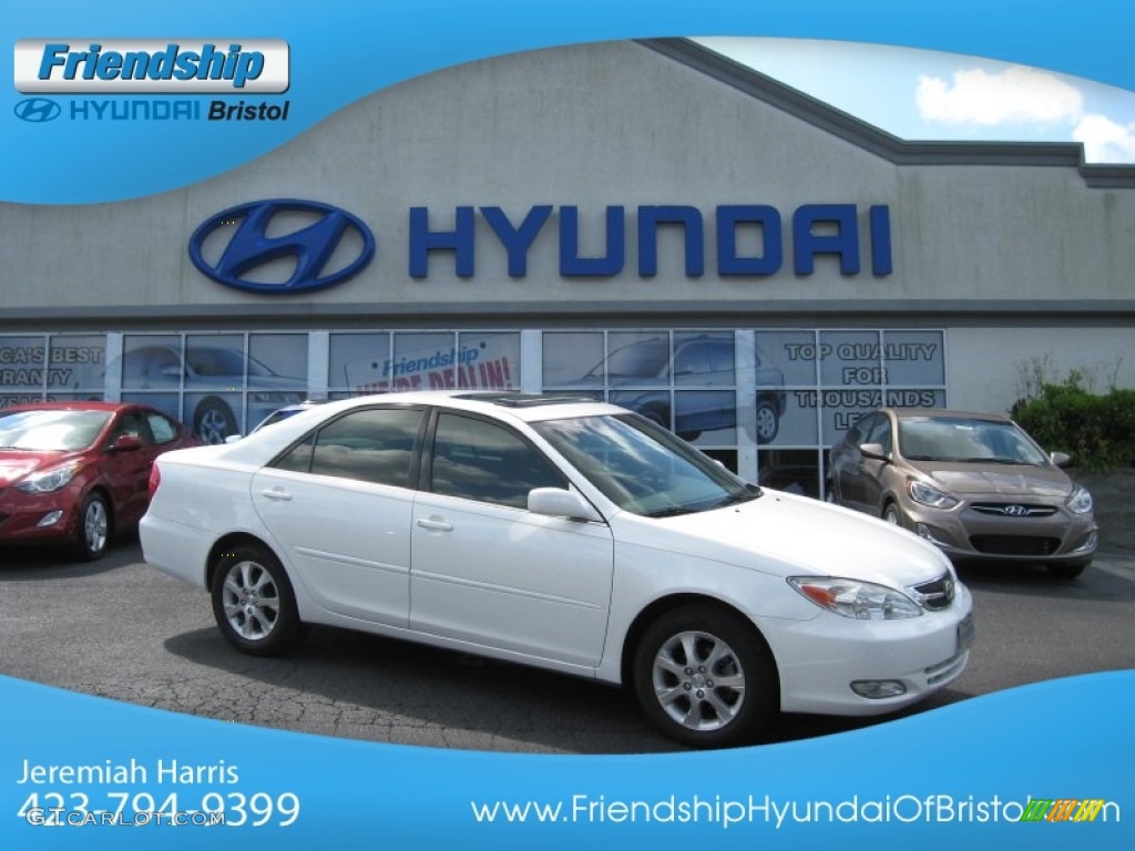 Crystal White Toyota Camry