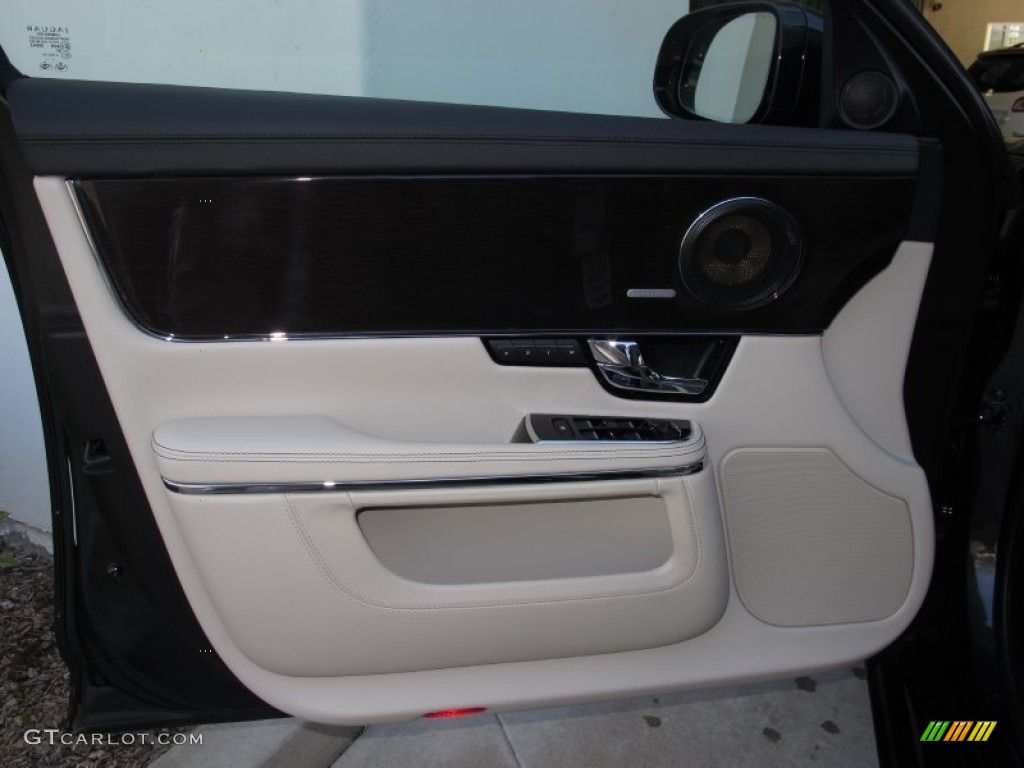 2012 Jaguar XJ XJL Supercharged Ivory/Jet Door Panel Photo #66304073