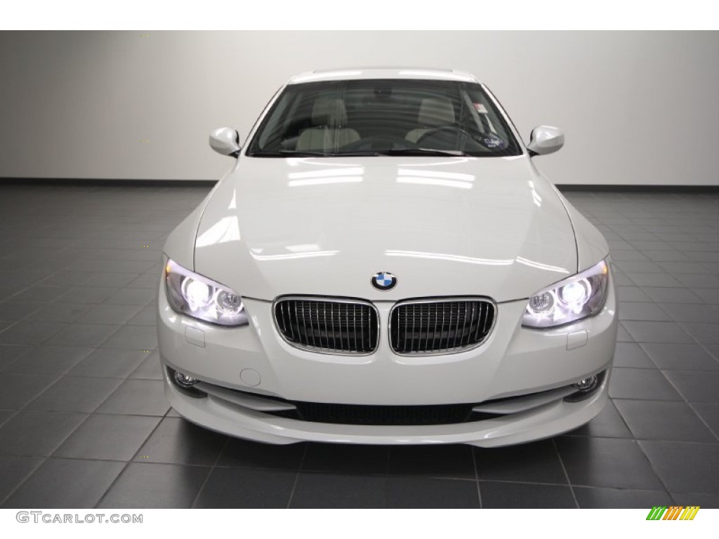 2011 3 Series 328i Coupe - Mineral White Metallic / Oyster/Black Dakota Leather photo #6