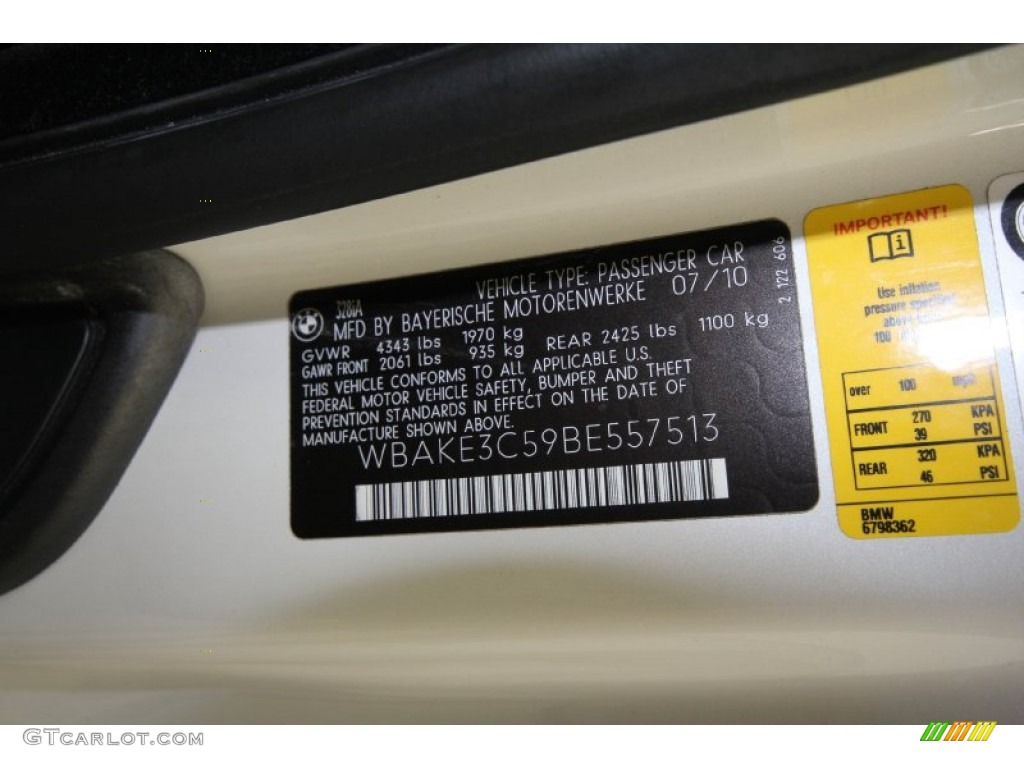 2011 3 Series 328i Coupe - Mineral White Metallic / Oyster/Black Dakota Leather photo #10