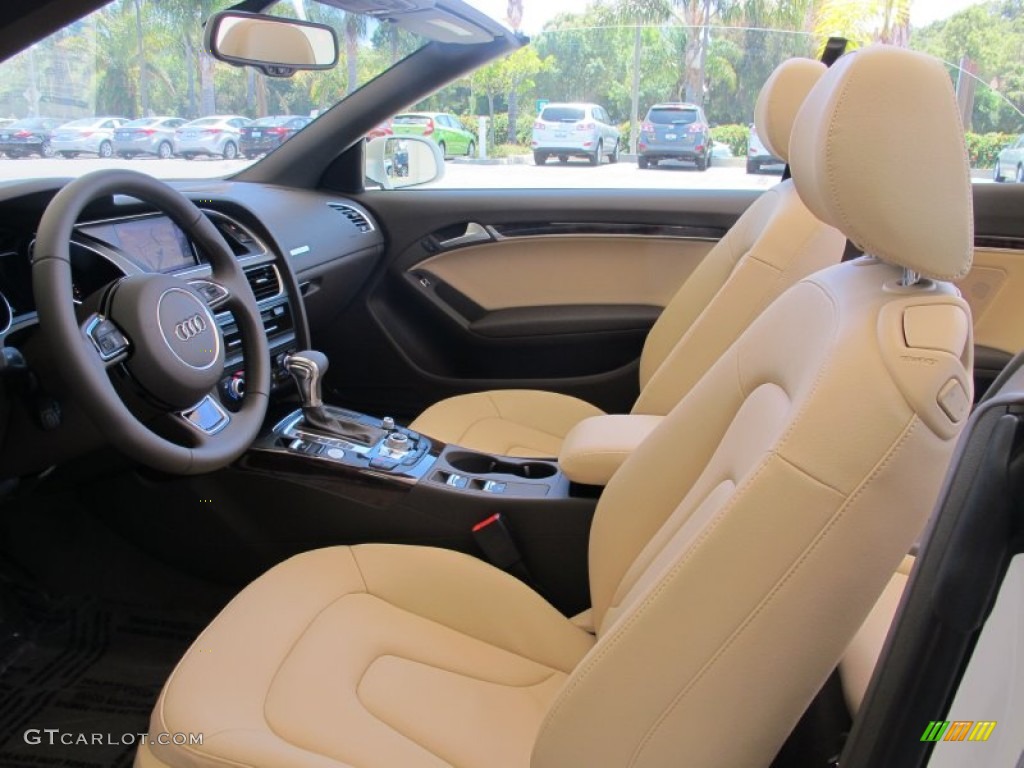 Velvet Beige/Moor Brown Interior 2013 Audi A5 2.0T quattro Cabriolet Photo #66304400