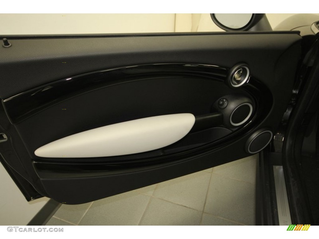 2012 Mini Cooper Roadster Satellite Gray Lounge Leather Door Panel Photo #66307907