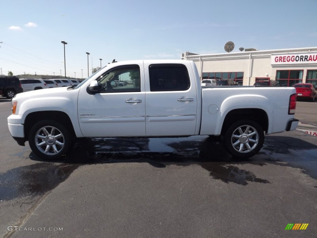 2012 Sierra 1500 Denali Crew Cab 4x4 - Summit White / Cocoa/Light Cashmere photo #8