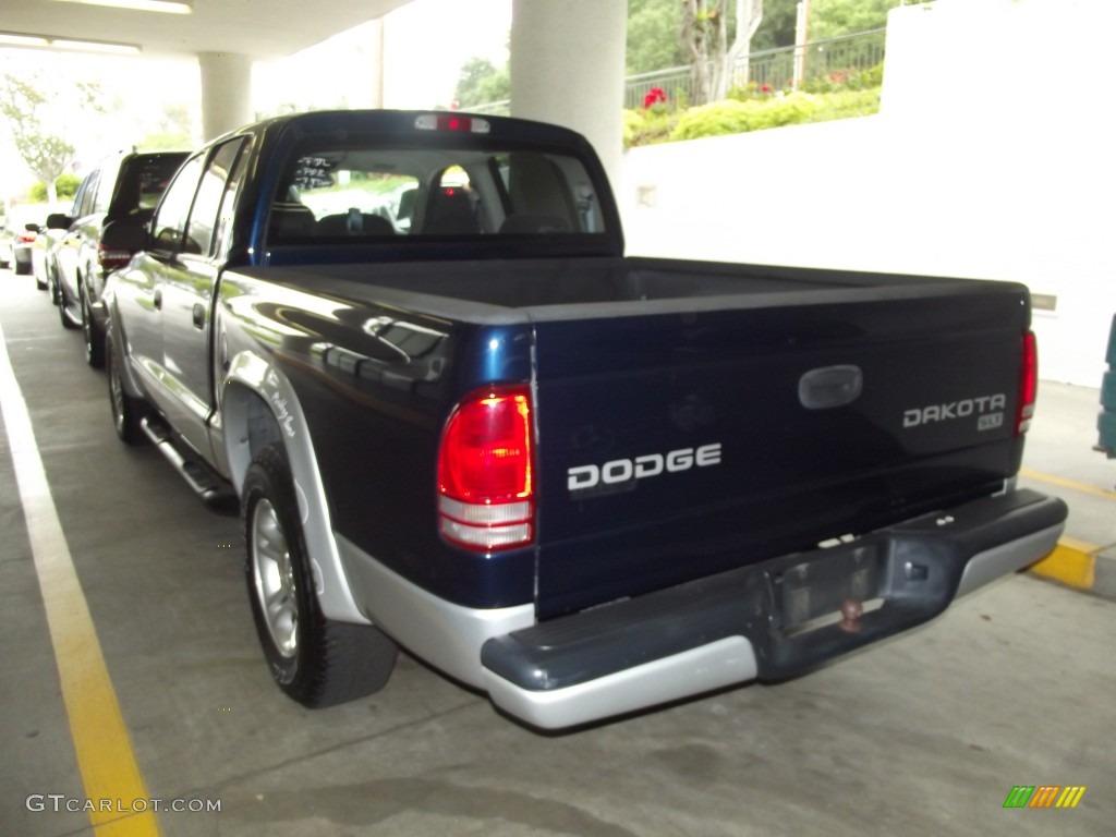 2003 Dakota SLT Quad Cab - Patriot Blue Pearl / Dark Slate Gray photo #3