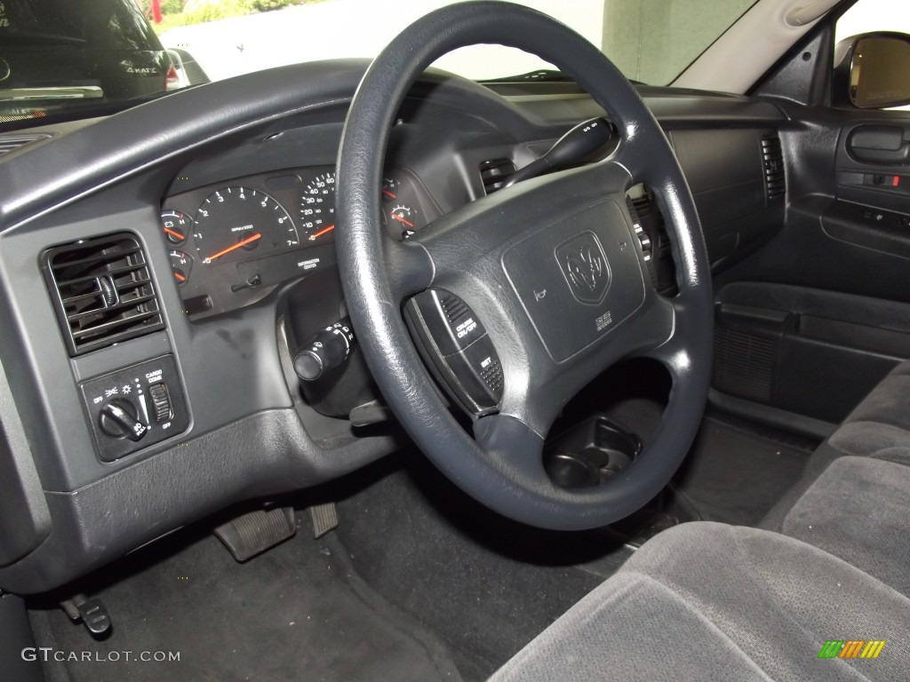 2003 Dakota SLT Quad Cab - Patriot Blue Pearl / Dark Slate Gray photo #5