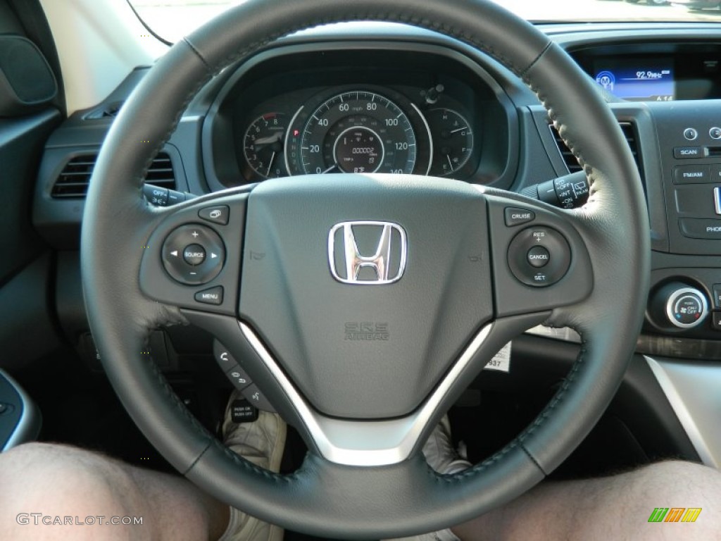 2012 Honda CR-V EX-L 4WD Black Steering Wheel Photo #66312989