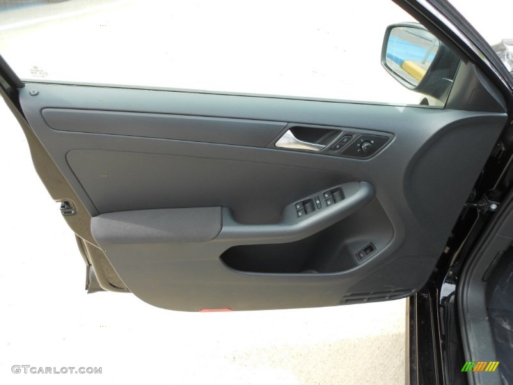 2012 Volkswagen Jetta S Sedan Titan Black Door Panel Photo #66313373