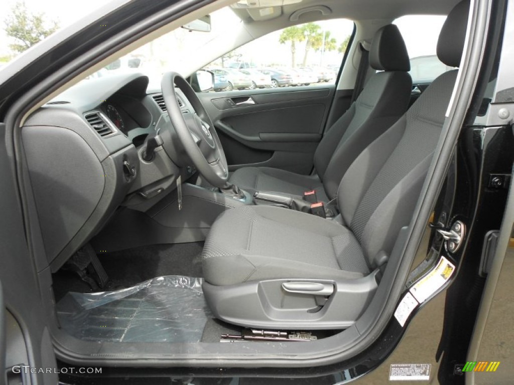 Titan Black Interior 2012 Volkswagen Jetta S Sedan Photo #66313379