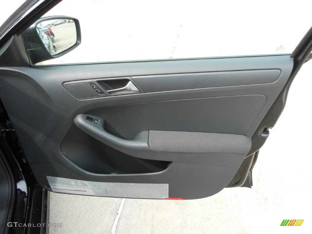 2012 Volkswagen Jetta S Sedan Titan Black Door Panel Photo #66313388