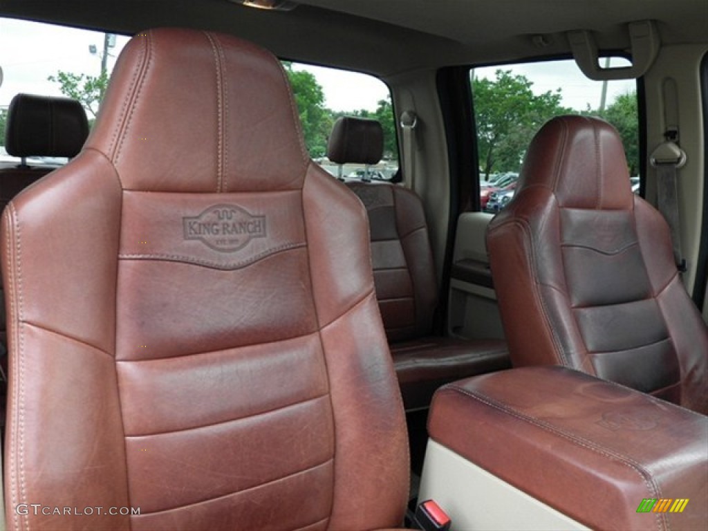 Chaparral Brown Interior 2008 Ford F350 Super Duty King Ranch Crew Cab 4x4 Photo #66313980